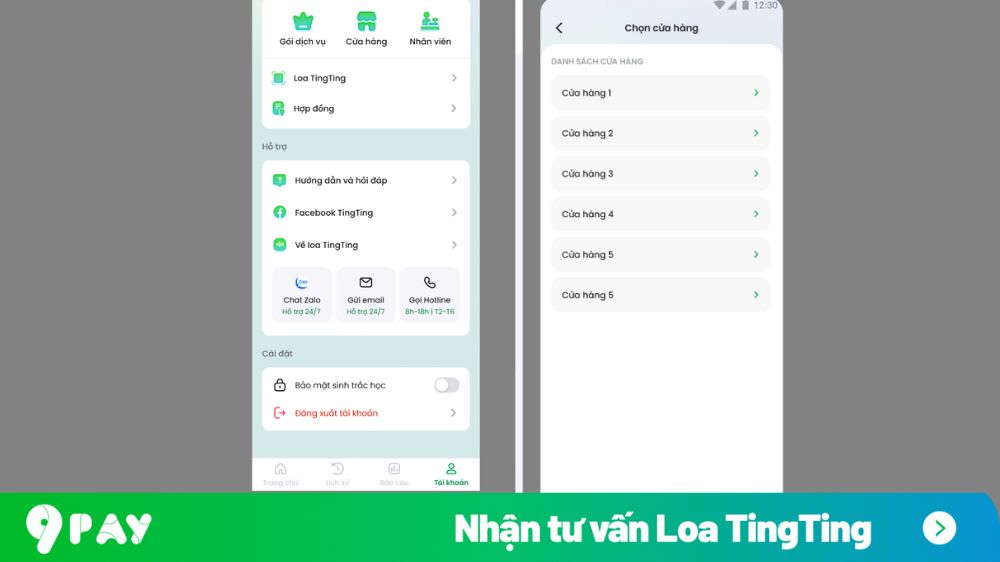 app loa báo thanh toán tingting