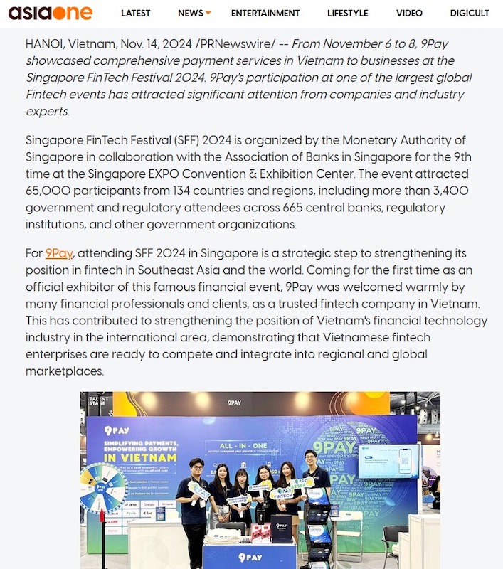 9Pay Singapore FinTech Festival 2024