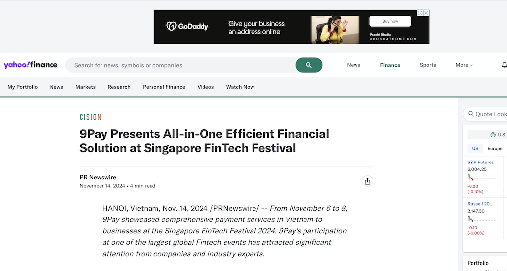 yahoo finance 9pay