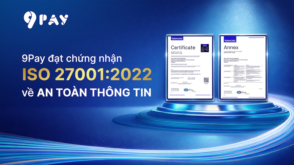 ISO/IEC 27001:2022 certification 9pay