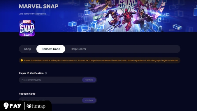 Vào website đổi code của Marvel Snap để kích hoạt code